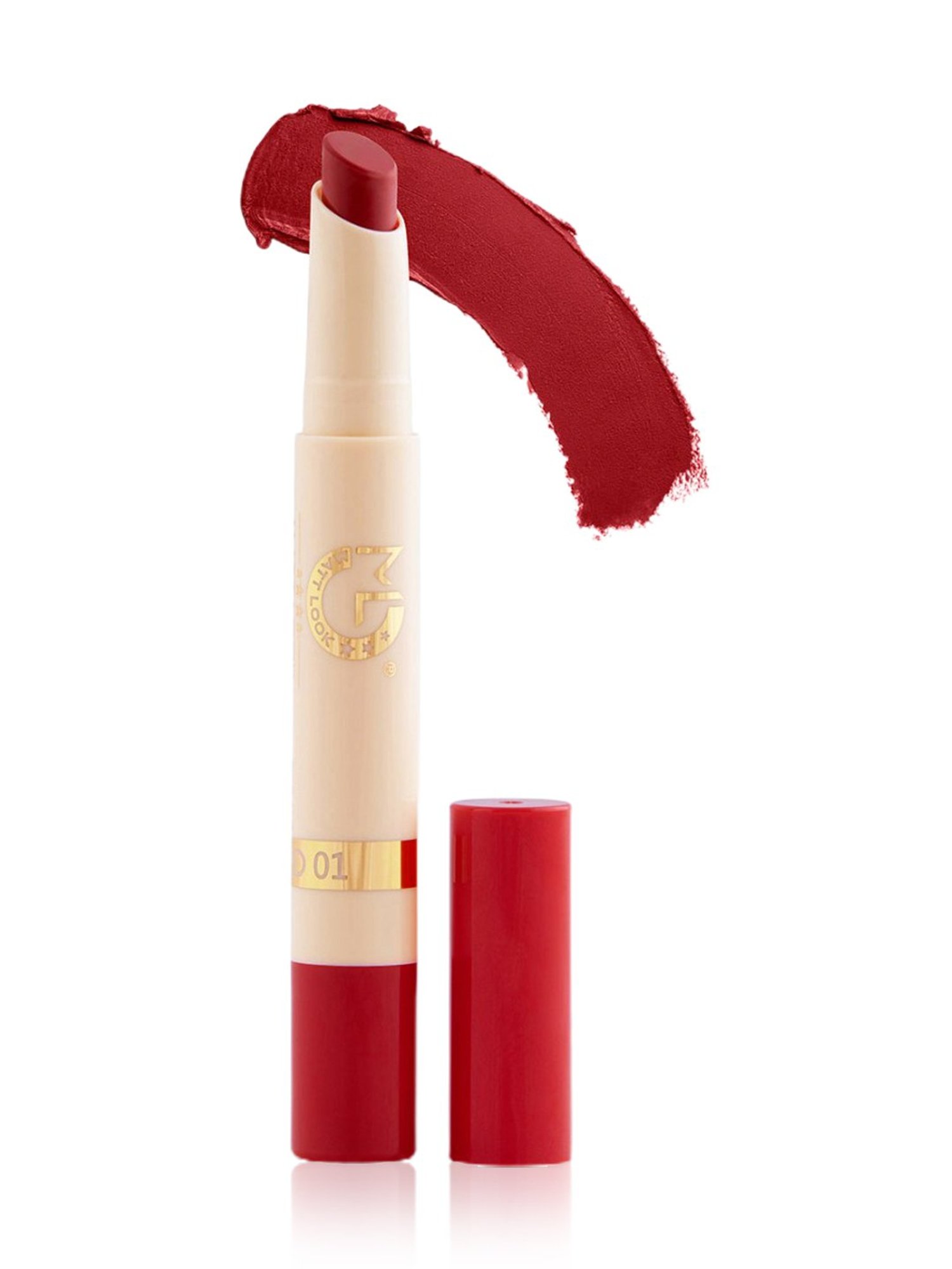 Matt Look Velvet Smooth Non Transfer Lipstick 01 Hot Red - 2 gm