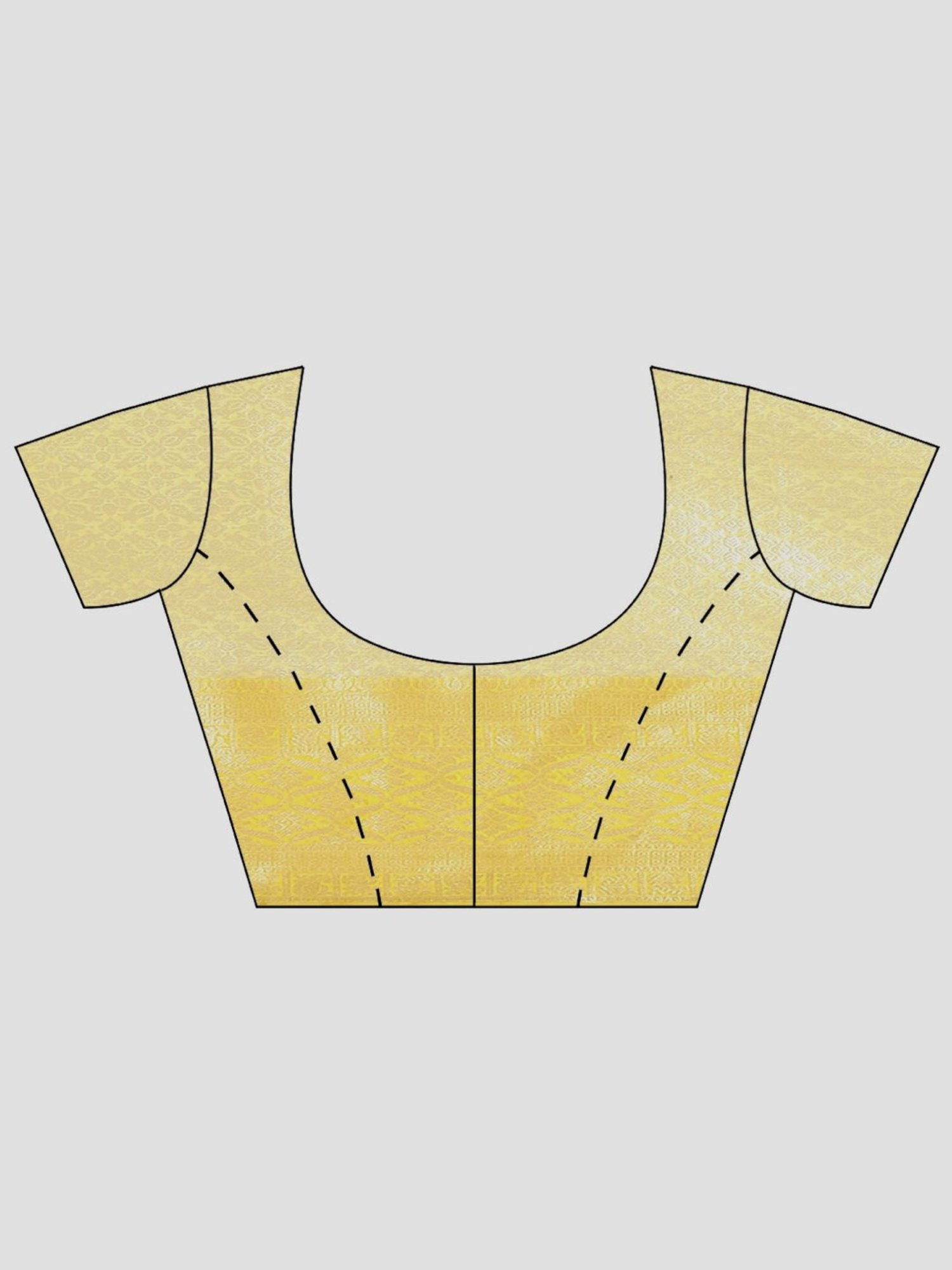 Banarasi Silk Works Grey & Yellow Woven Saree With Unstitched Blouse