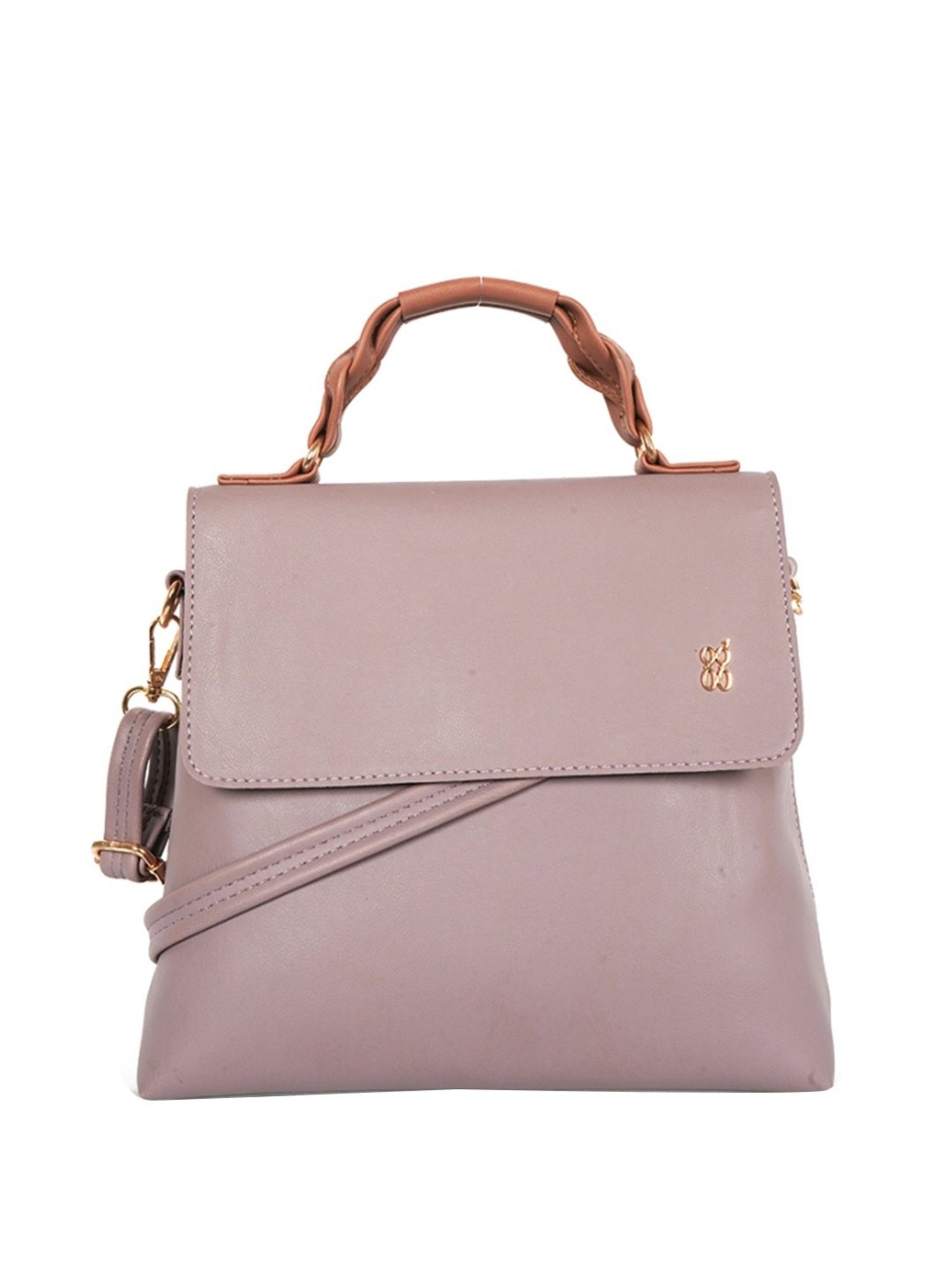 Baggit Lxe Nebula Light Purple Solid Medium Satchel Handbag