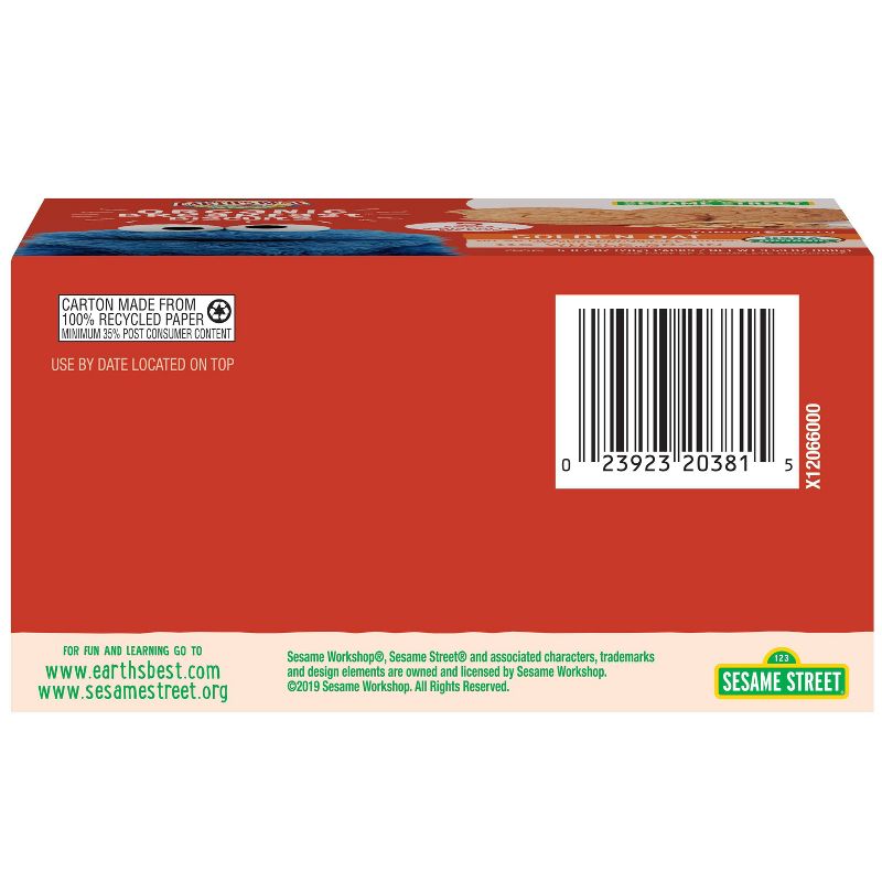 Earth's Best Sesame Street Organic Breakfast Biscuits Golden Oat - 5ct/0.7oz Each