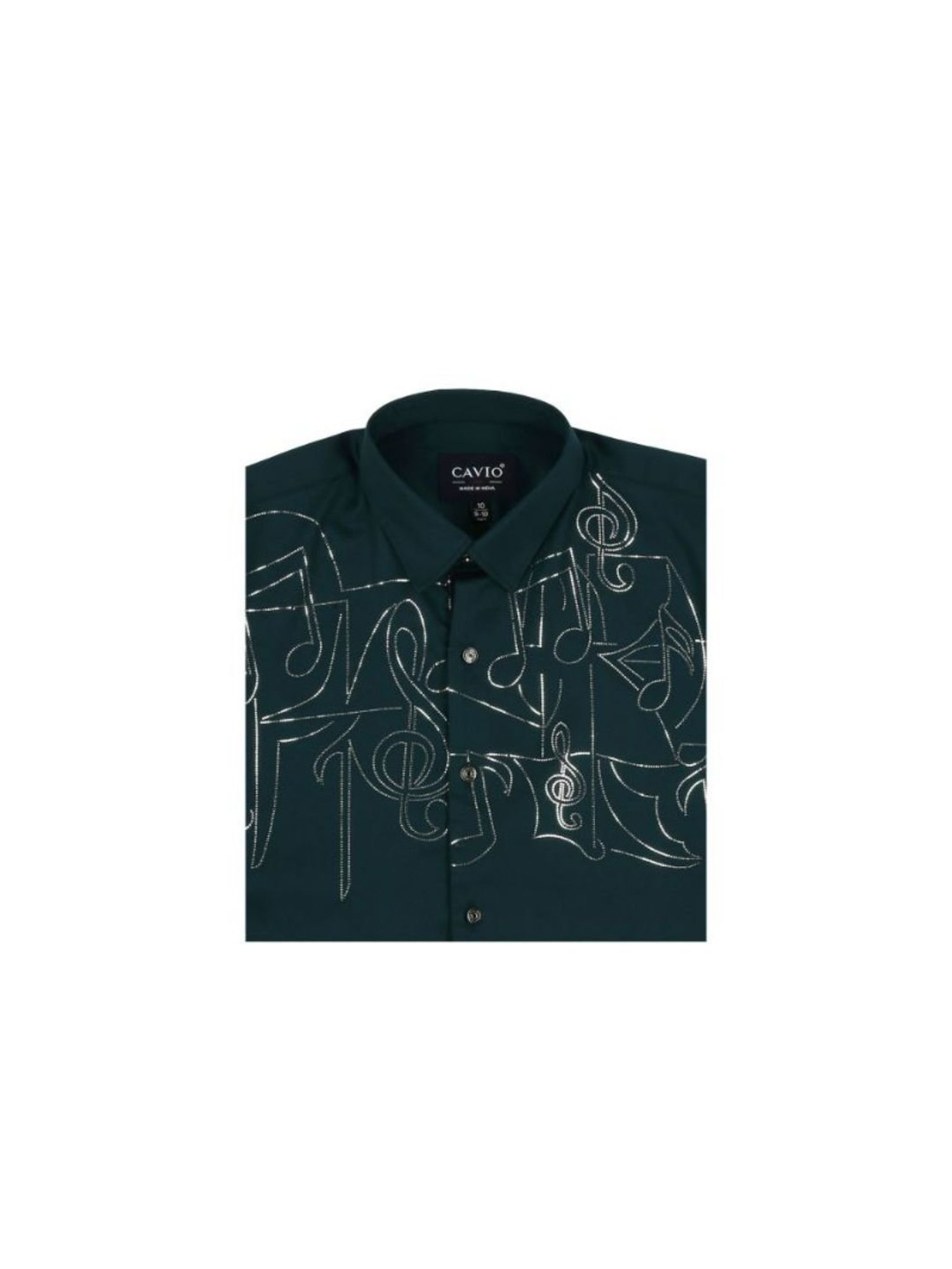 Cavio Kids Teal Embellished Full Sleeves Shirt