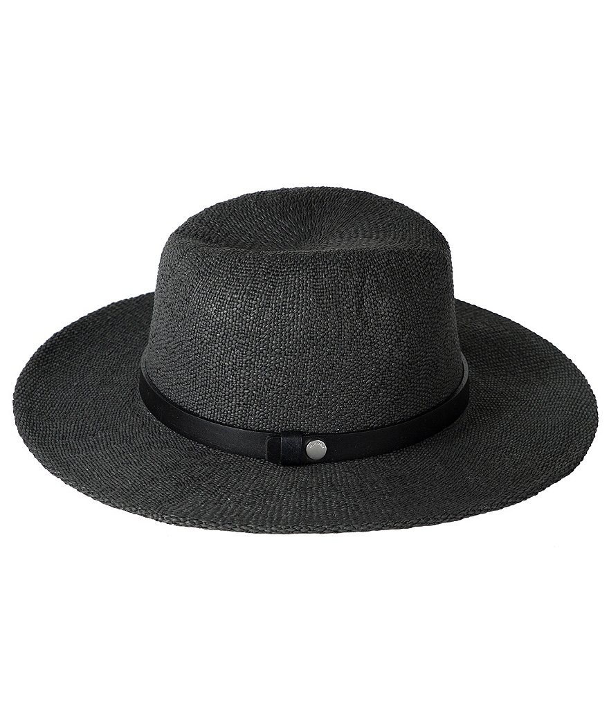 AllSaints Stone Wash Straw Fedora Hat