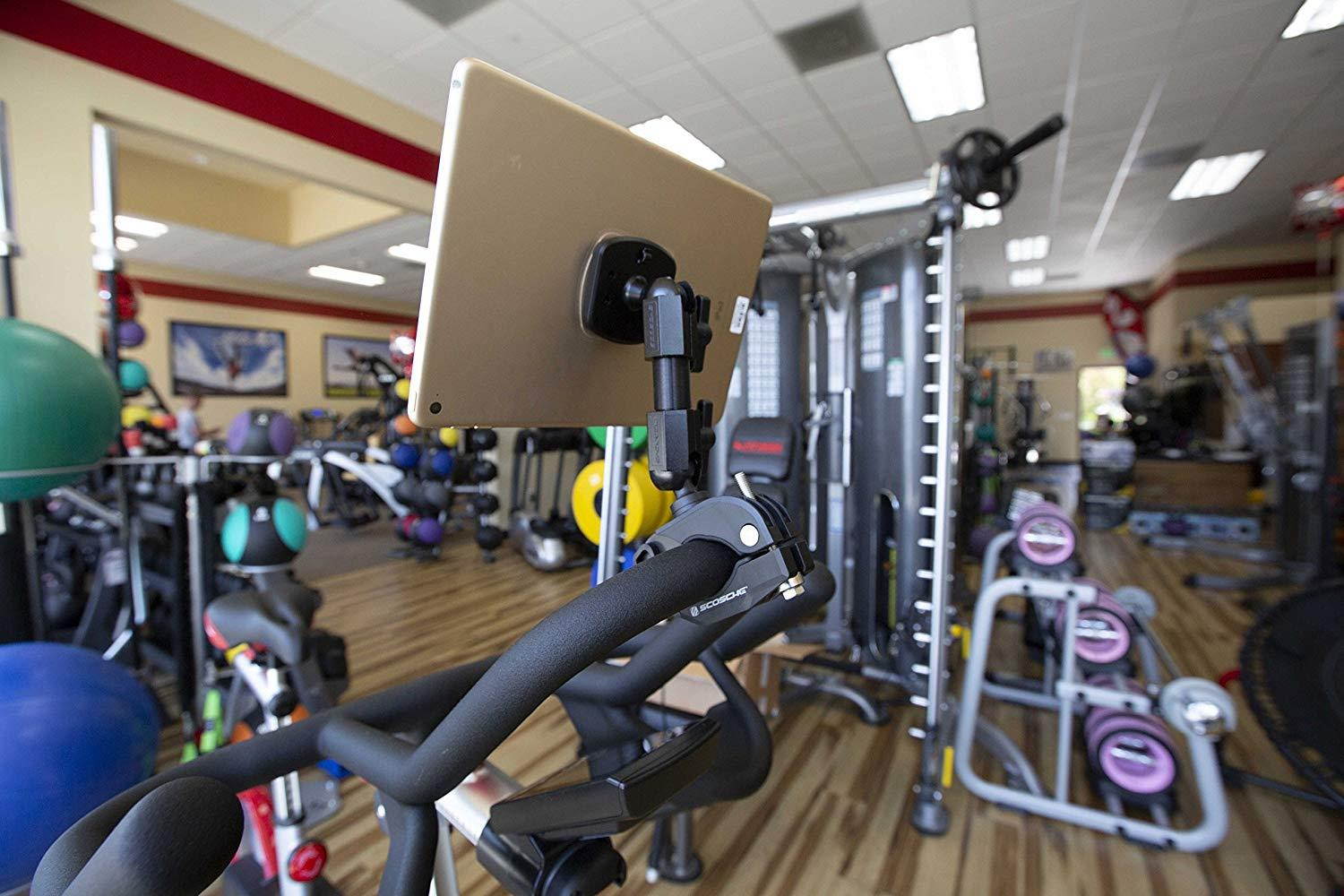 Scosche Spinning Bike MagicMount XL | Universal Magnetic Tablet Phone Mount Fitness Equipment, Elliptical Machines, Treadmills, Spin Bikes Cycle Trainers