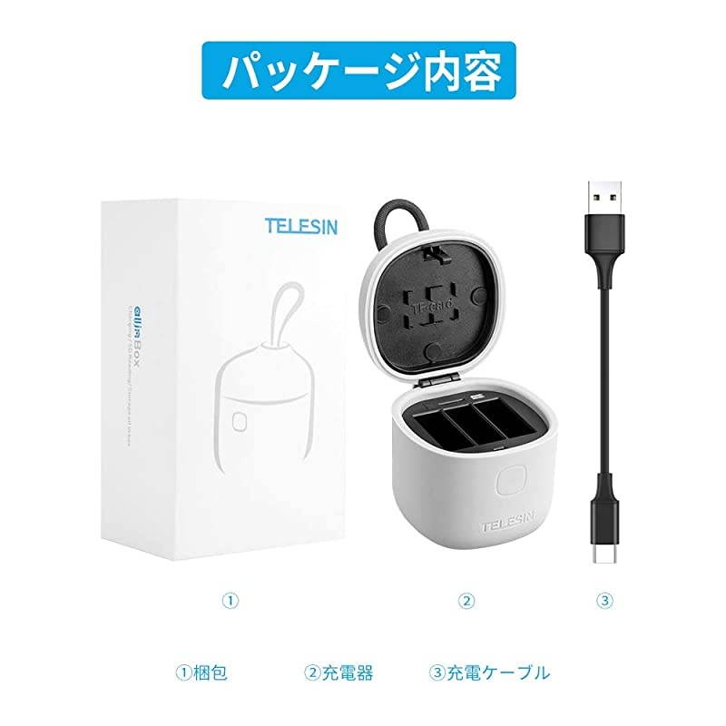 Box Charger SD Card Reader Kit Triple Chargerfor GoPro Hero 8765 Black 2018