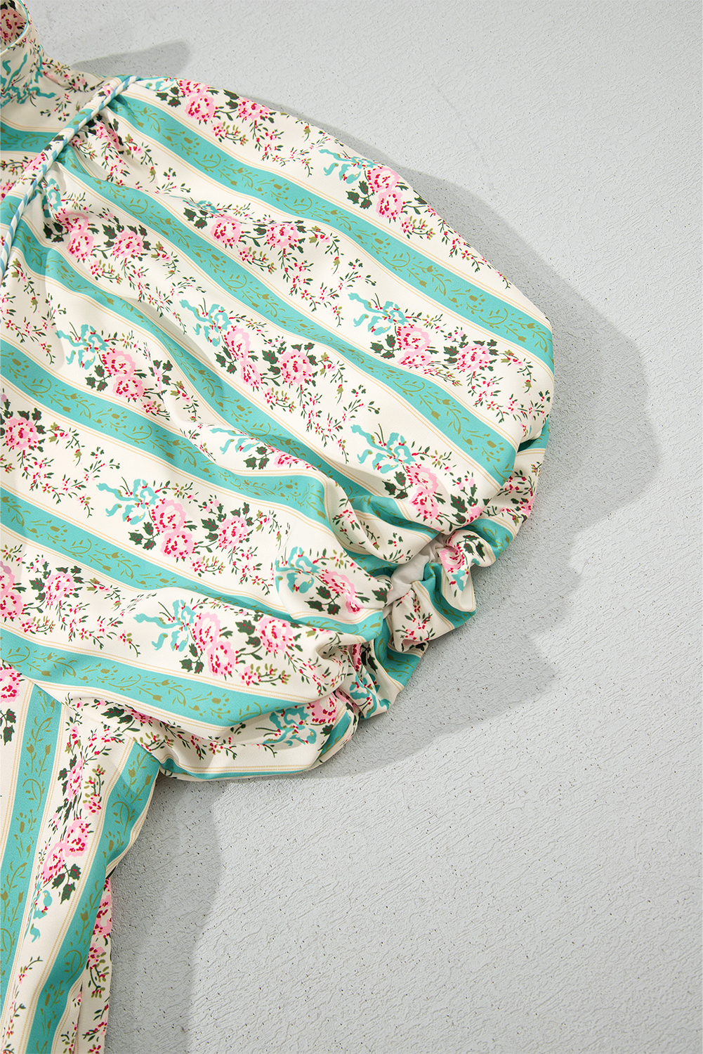 Multicolour Floral Print Split Neck Midi Dress