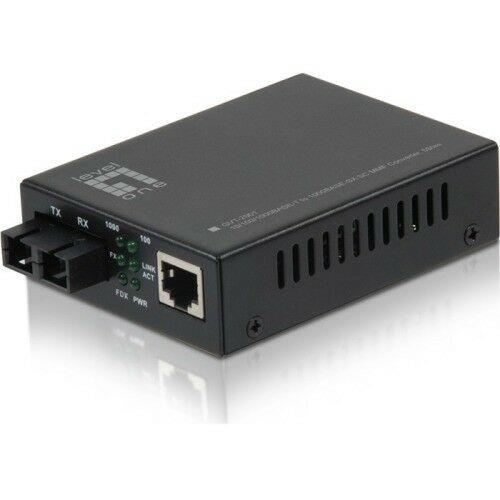 LevelOne GVT-2001 10/100/1000BASE-T to 1000BASE-SX MMF SC Mini Media Converter,
