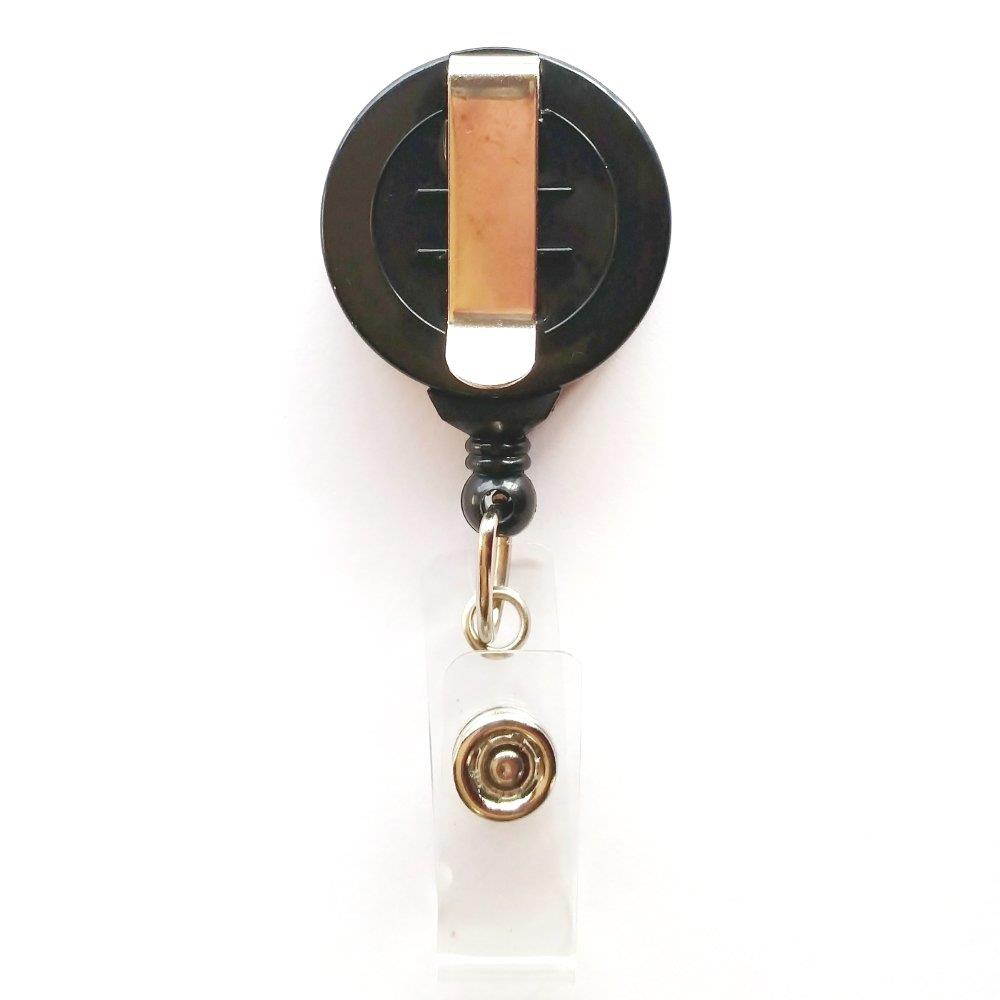 Gustave Moreau - Inspiration - Angel Providing Inspiration Retractable Badge Reel - ID Name Tag Custom Badge Holder (Black Badge Reel Belt Clip)