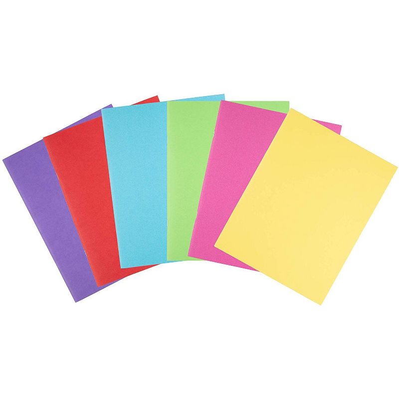 Paper Junkie 12 Pack Blank Notebook Journals for Students (6 Colors, 8.5 x 11 In)