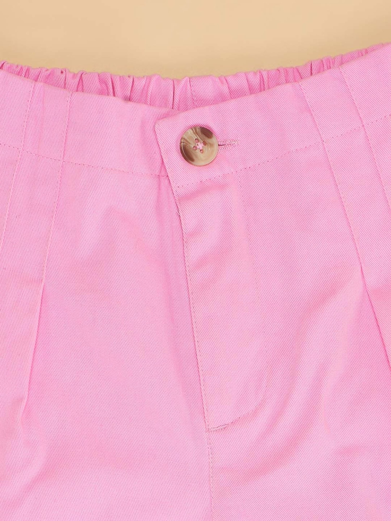 Pantaloons Junior Prism Pink Regular Fit Shorts