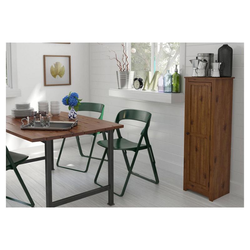 Hagar Single Door Storage Pantry Cabinet Pine - Room and Joy