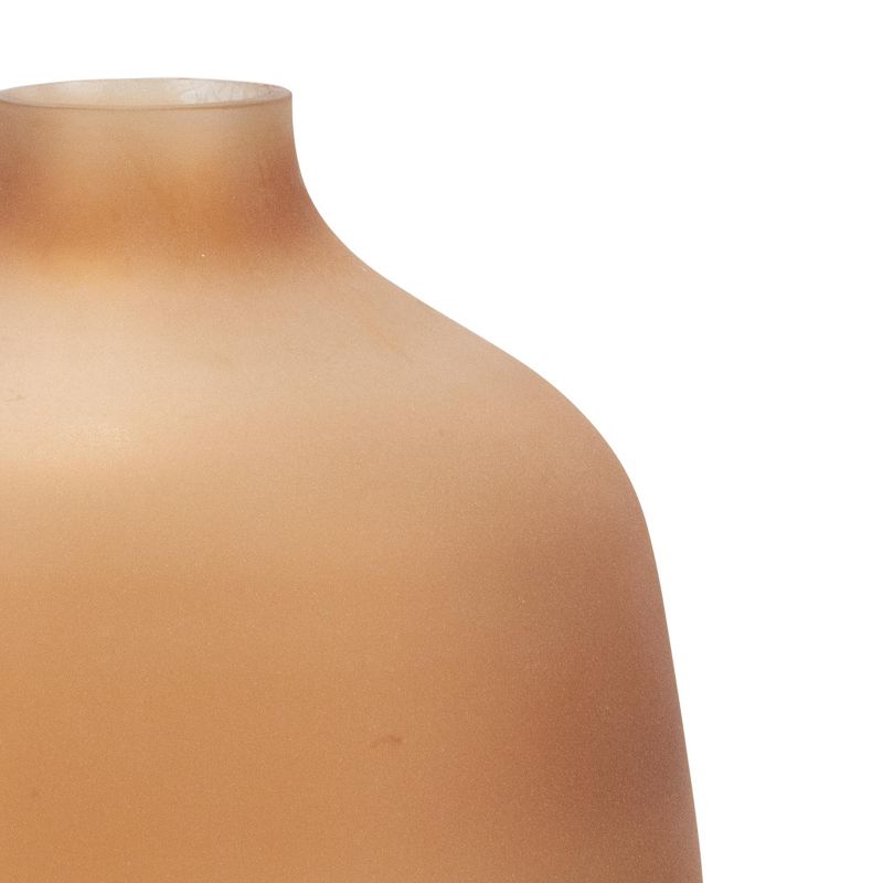 Frosted Orange Glass Vase - Foreside Home & Garden