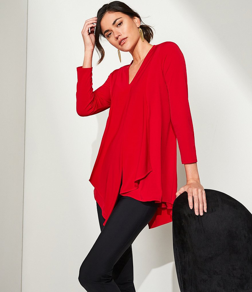 IC Collection Slim Stretch Knit Cropped Pants