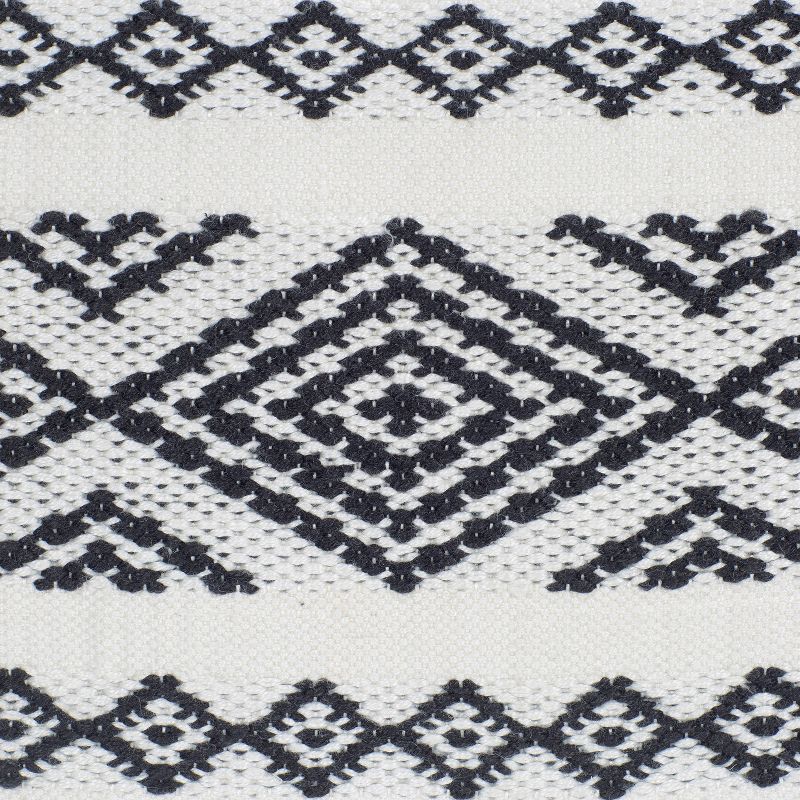 Jayne Pouf Off White/Black - Poly & Bark