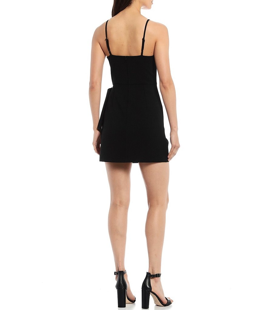 Eva Varro Floral Placement Print Knit Jersey Reversible to Solid Black Sheath Dress