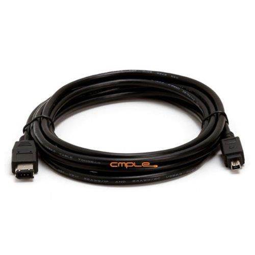 Cmple - IEEE-1394 FireWire iLink DV Cable 6P-4P M/M -10ft (BLACK)