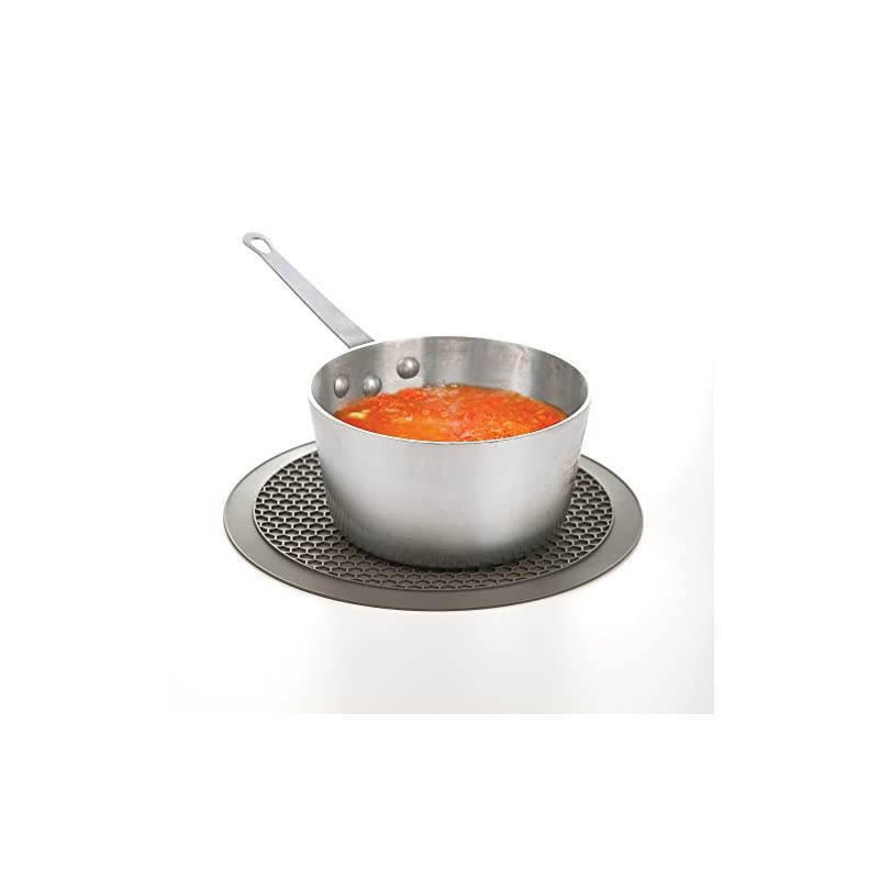 Solutions by Progressive Microwave Multi-Mat, Non-Stick Heat Resistant, 12" Inch Diameter, Protect From Spill Overs, Dishwasher Safe, Splatter Guard, Drying Mat, Trivet, Jar Opener, Hot Pad