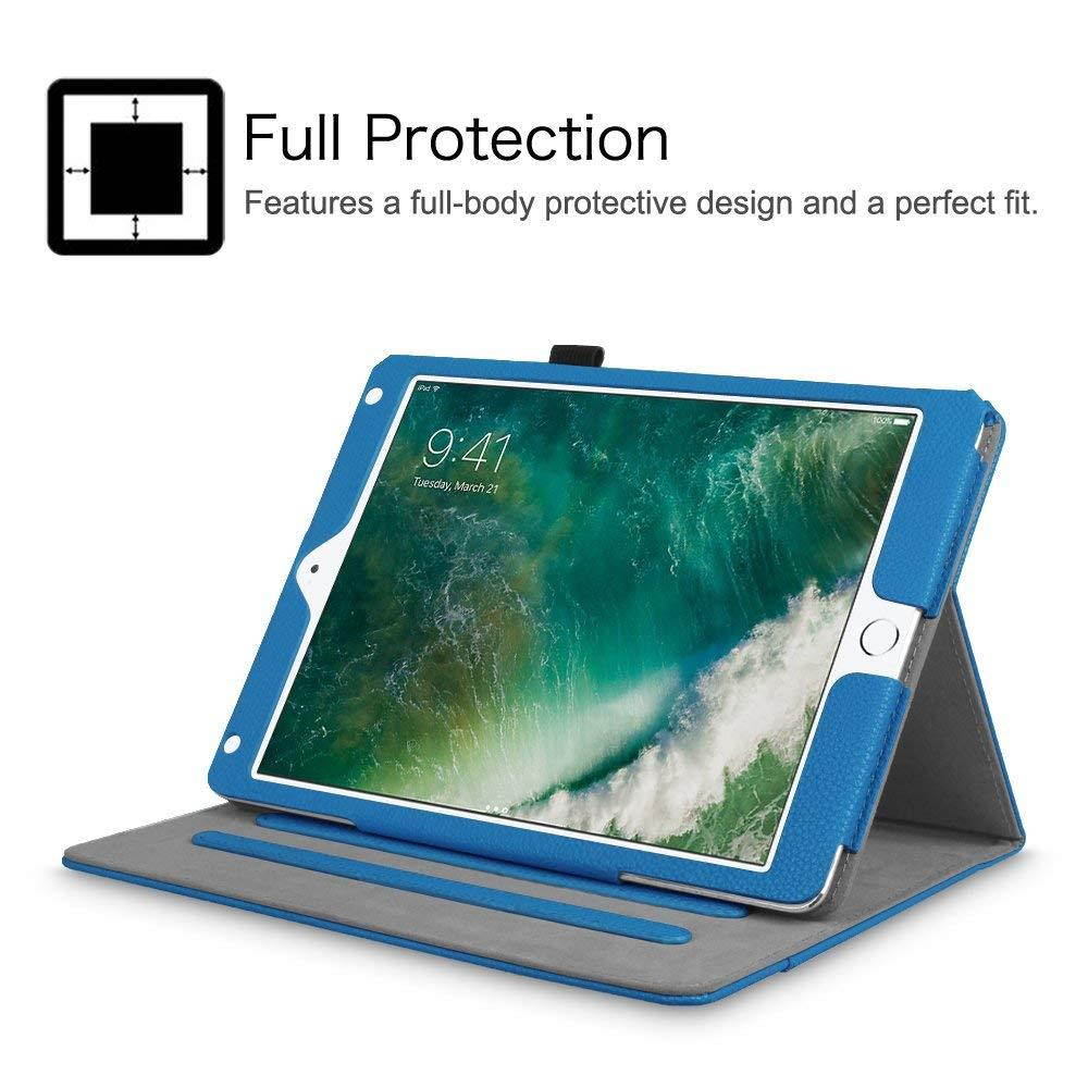 Fintie iPad 9.7 2018 2017 / iPad Air 2 / iPad Air Case - [Corner Protection] Multi-Angle Viewing Folio Cover w/Pocket, Auto Wake/Sleep for Apple iPad 6th / 5th Gen, iPad Air 1/2, Royal Blue