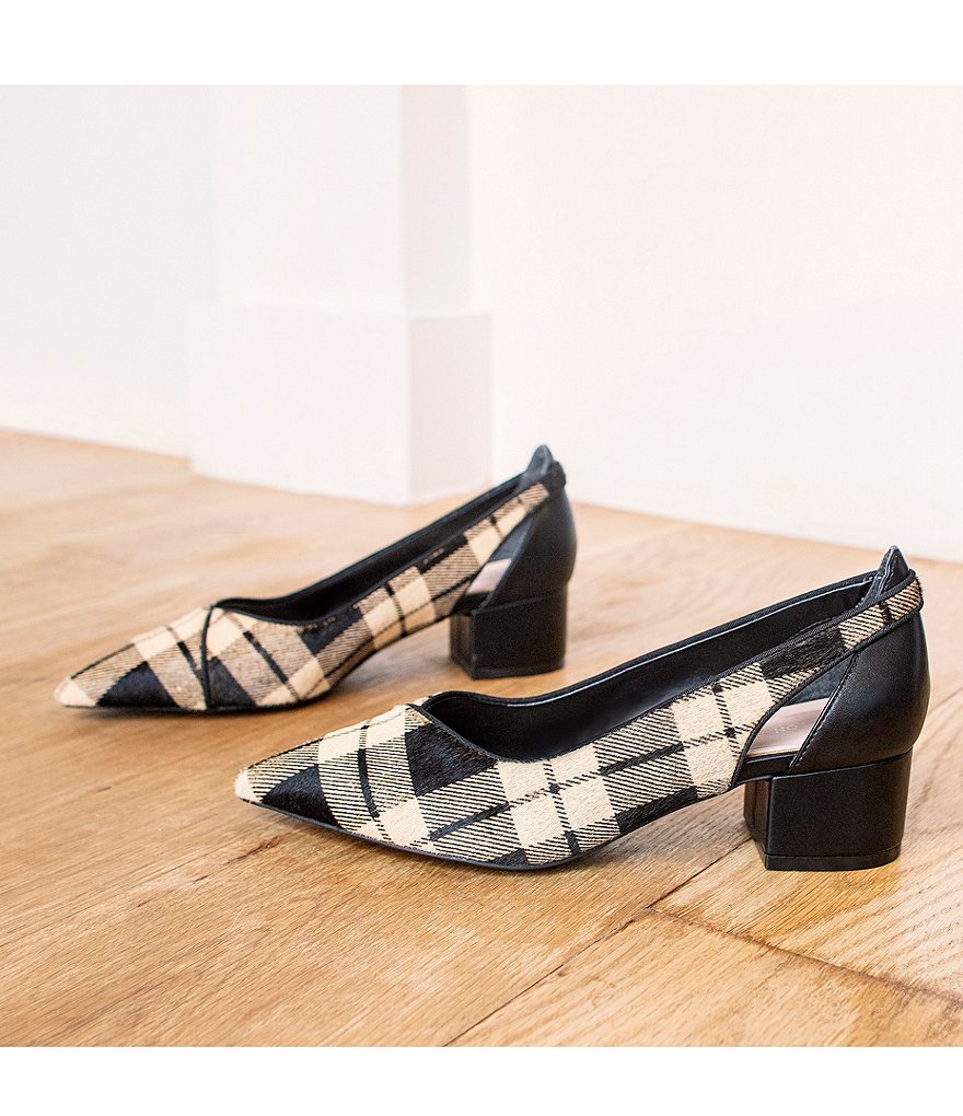 Preston & York Tabitha Plaid Haircalf Pumps