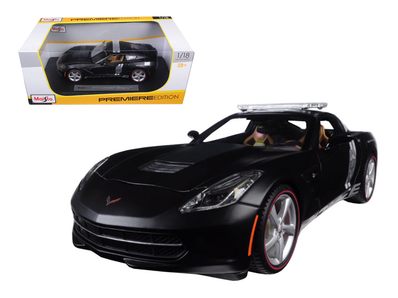 Chevrolet Corvette ZR1 Police Car Black and White Diecast Model Car by Siku