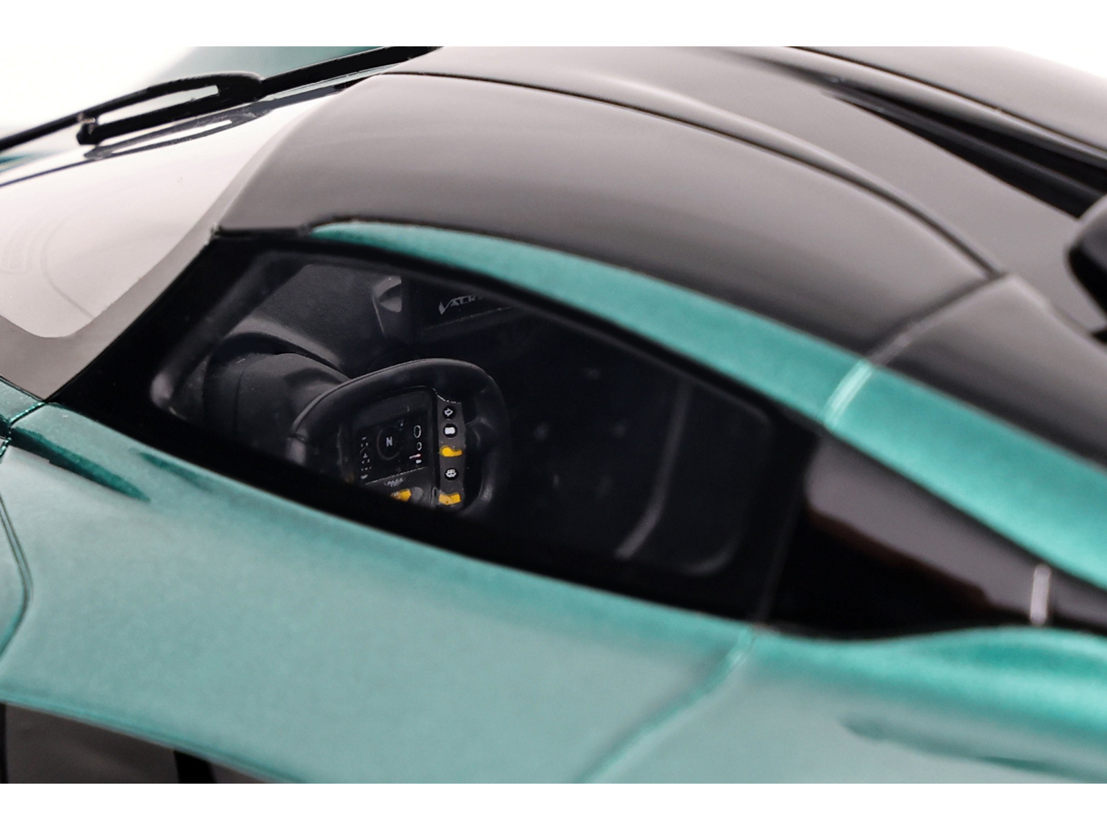 Aston Martin V12 Vantage RHD (Right Hand Drive) Scorpus Red with Black Top and Carbon Hood 1/18 Model Car by Top Speed