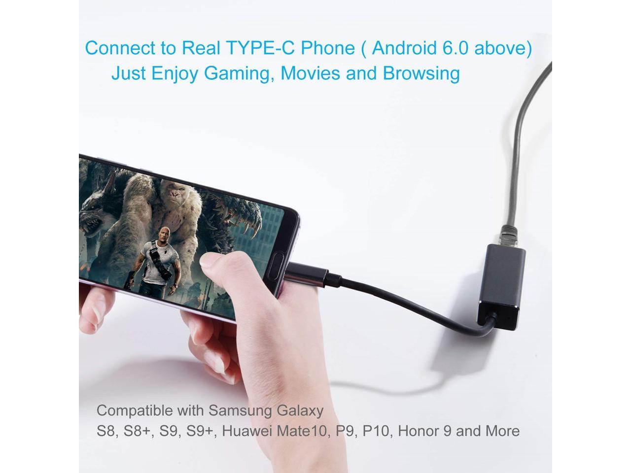 USB C to Ethernet Adapter, 1gb Gigabit 100M 1000M RJ45 LAN Network Adapter Compatible MacBook Pro (Thunderbolt 3), 2018 2019 iPad Pro & Mac Air, Surface Book 2/Go, Chromebook 13/15, More (Space Gray)