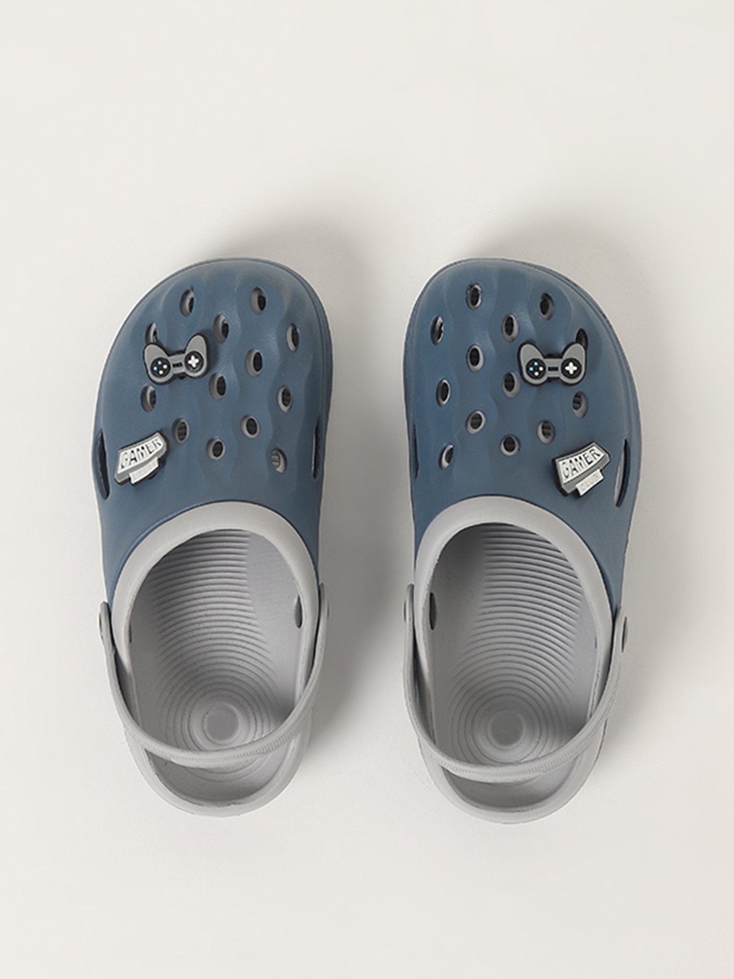 Yellow by Westside Blue Applique-Design Clogs