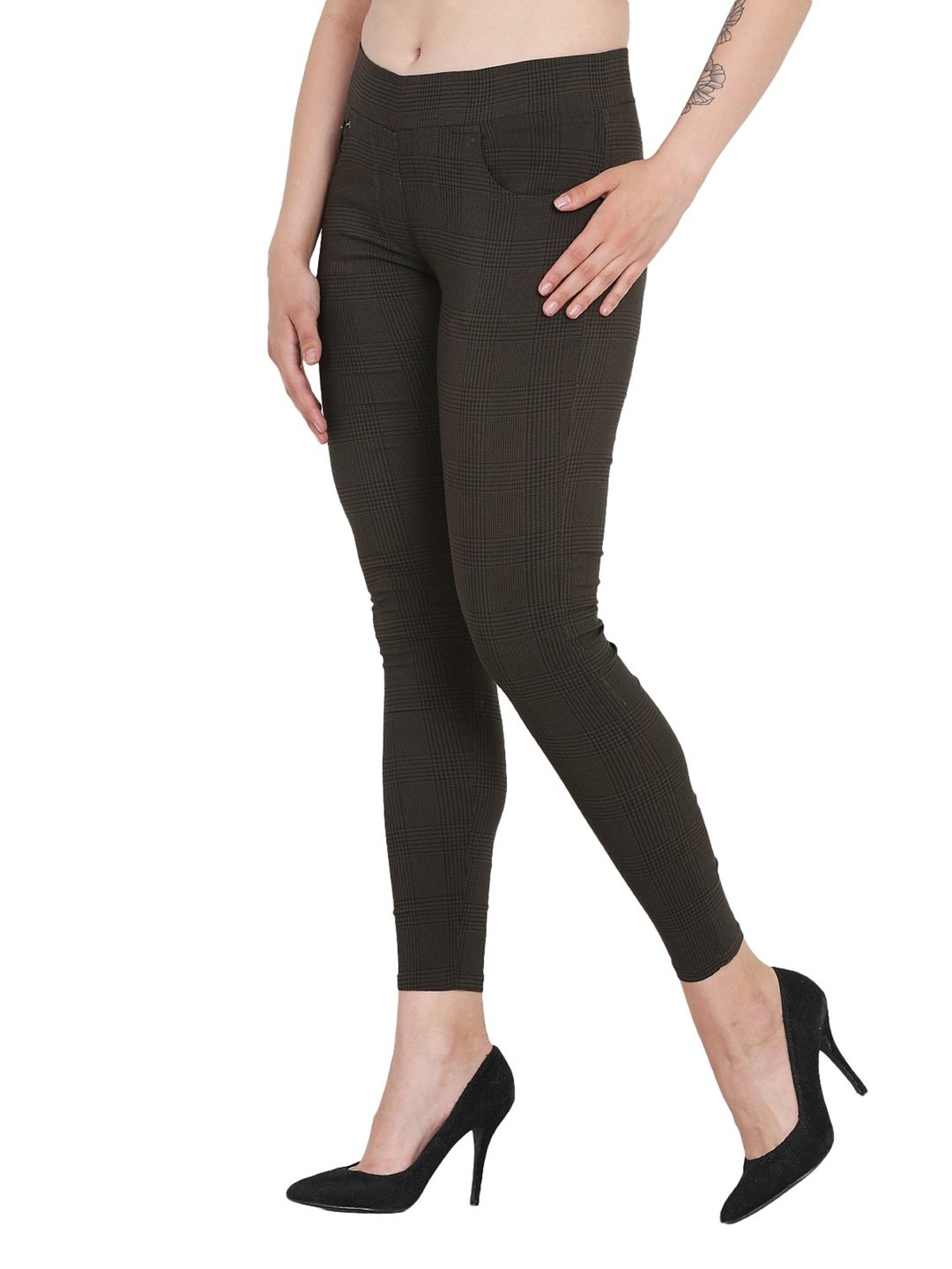 Westwood Olive Textured Jeggings