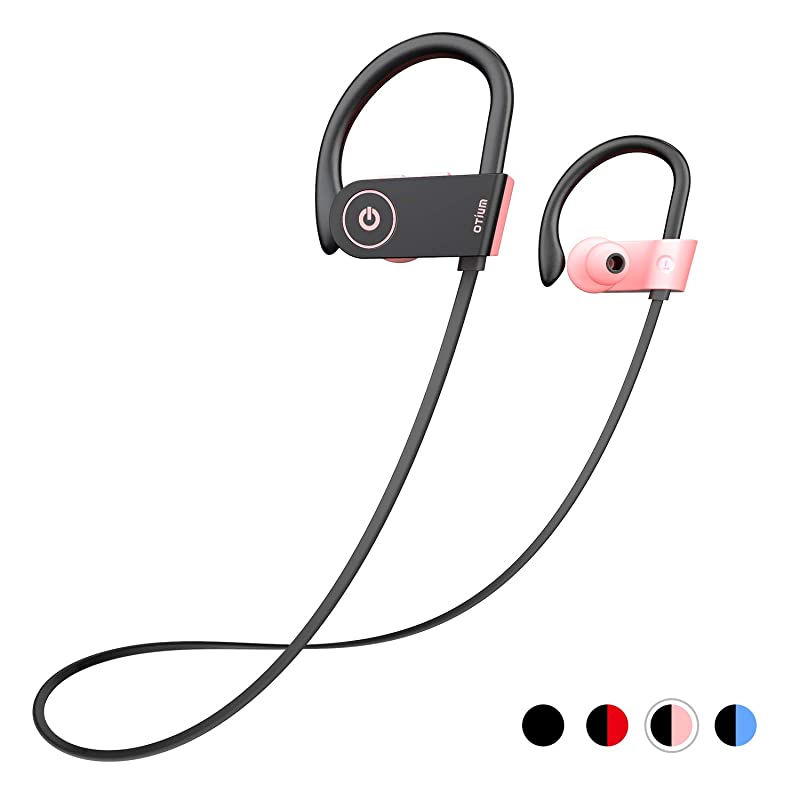 Pink Headphones  Best Bluetooth Headphones Wireless Earbuds for Women Girls Stereo Bass inEar IPX7 Waterproof Running Sports Earphones