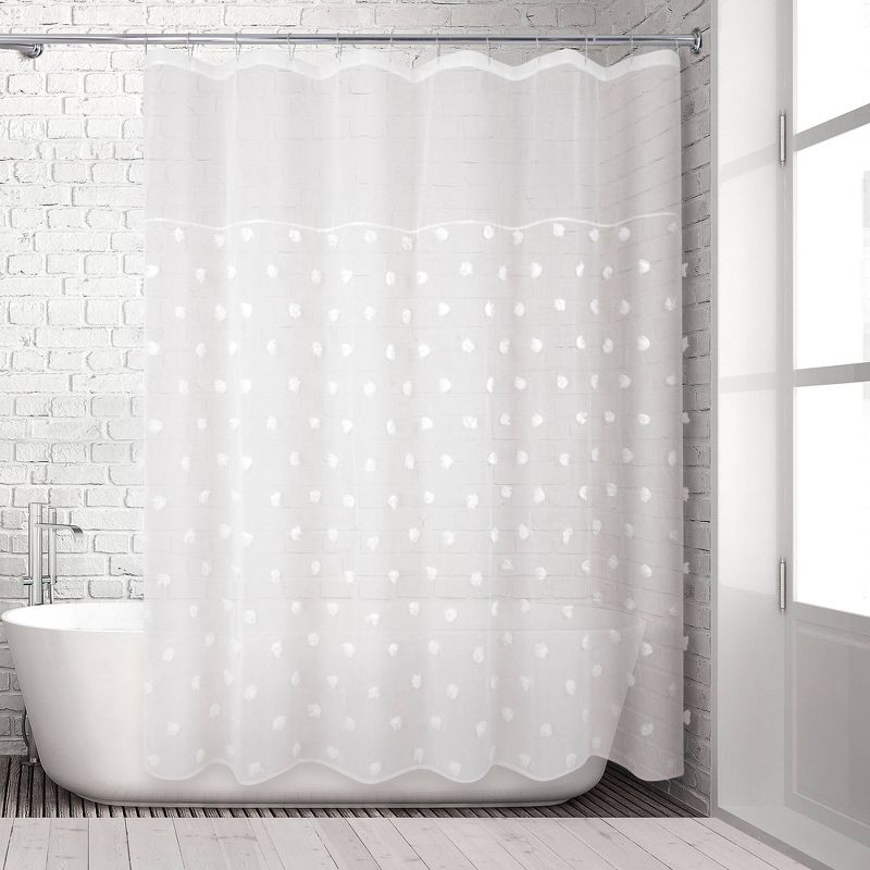 Cameron Shower Curtain White - Allure Home Creations