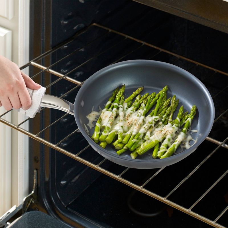 T-fal Endurance Collection Metal Spatula Safe Platinum Nonstick 12" Fry Pan, Black