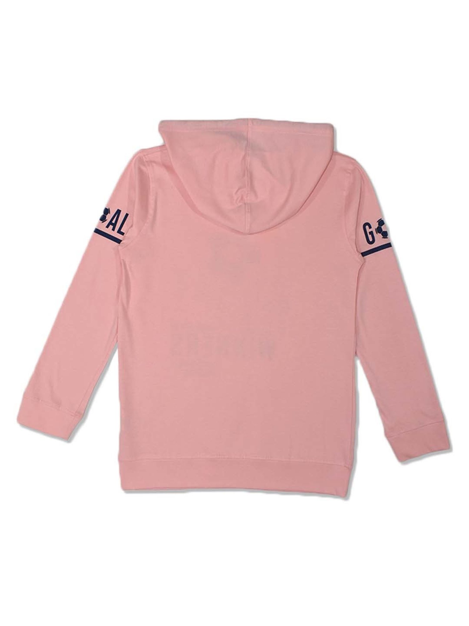 Cavio Kids Pink Cotton Printed Full Sleeves T-Shirt