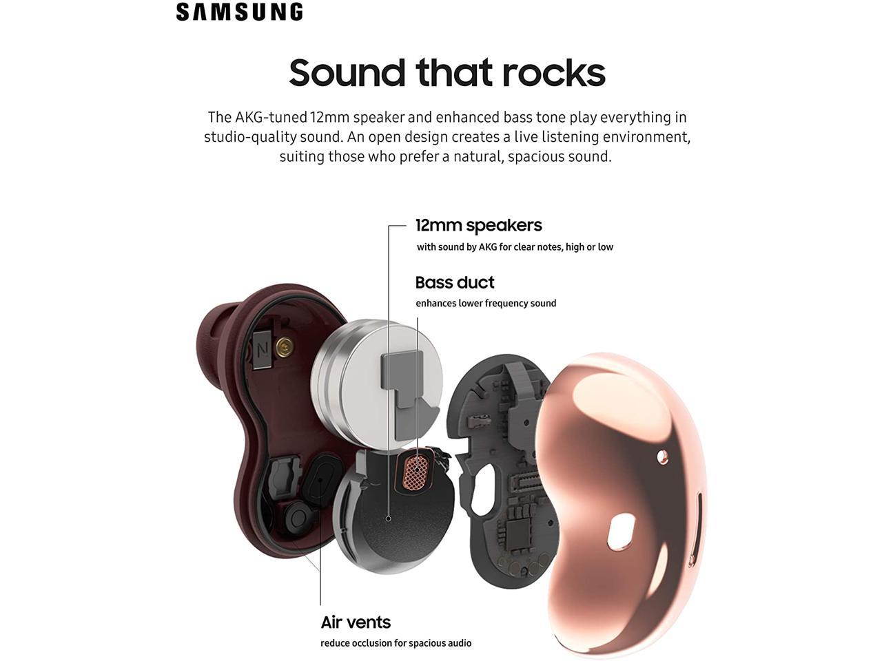 Samsung Galaxy Buds Live, True Wireless Earbuds w/Active Noise Cancelling (Wireless Charging Case Included) Mystic Blue
