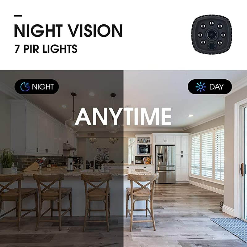 Camera, Mini Spy Hidden Camera, Full HD 1080P Portable Small Wireless Camera with Night Vision,Video Record and Motion Detection for Home, Car, Drone, Office and Outdoor Use