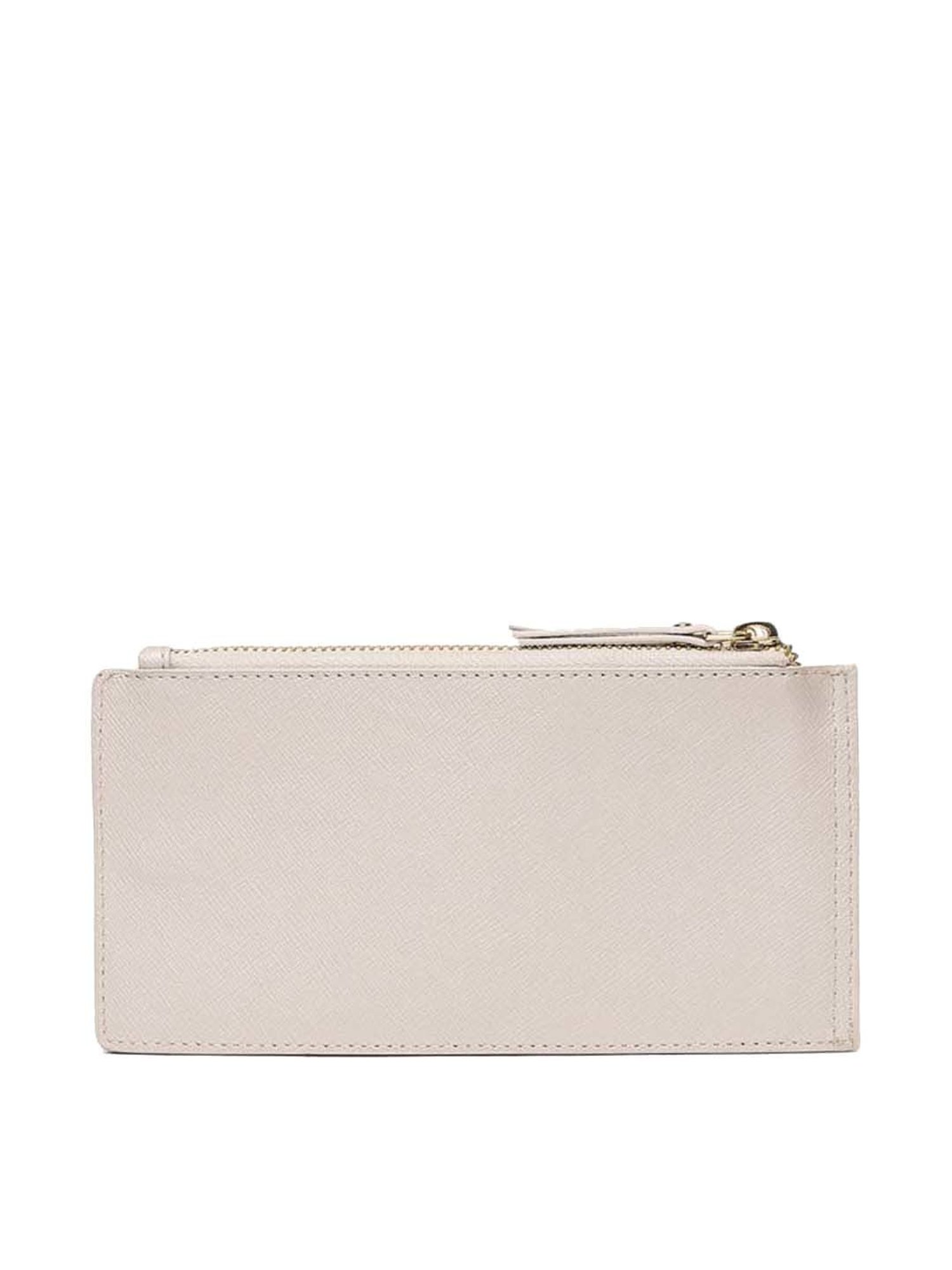 KLEIO Cream Solid Bi-Fold Wallet for Women