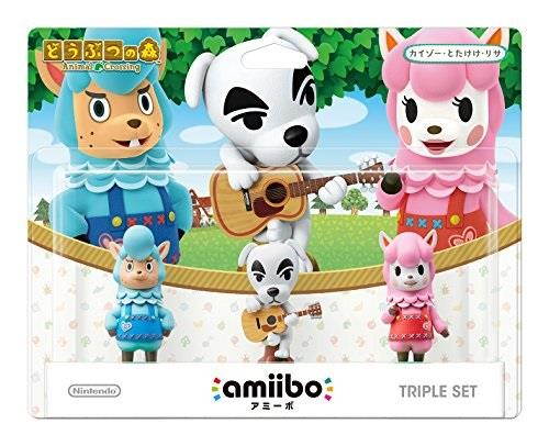 amiibo triple set kaizo / totakeke / lisa animal crossing series