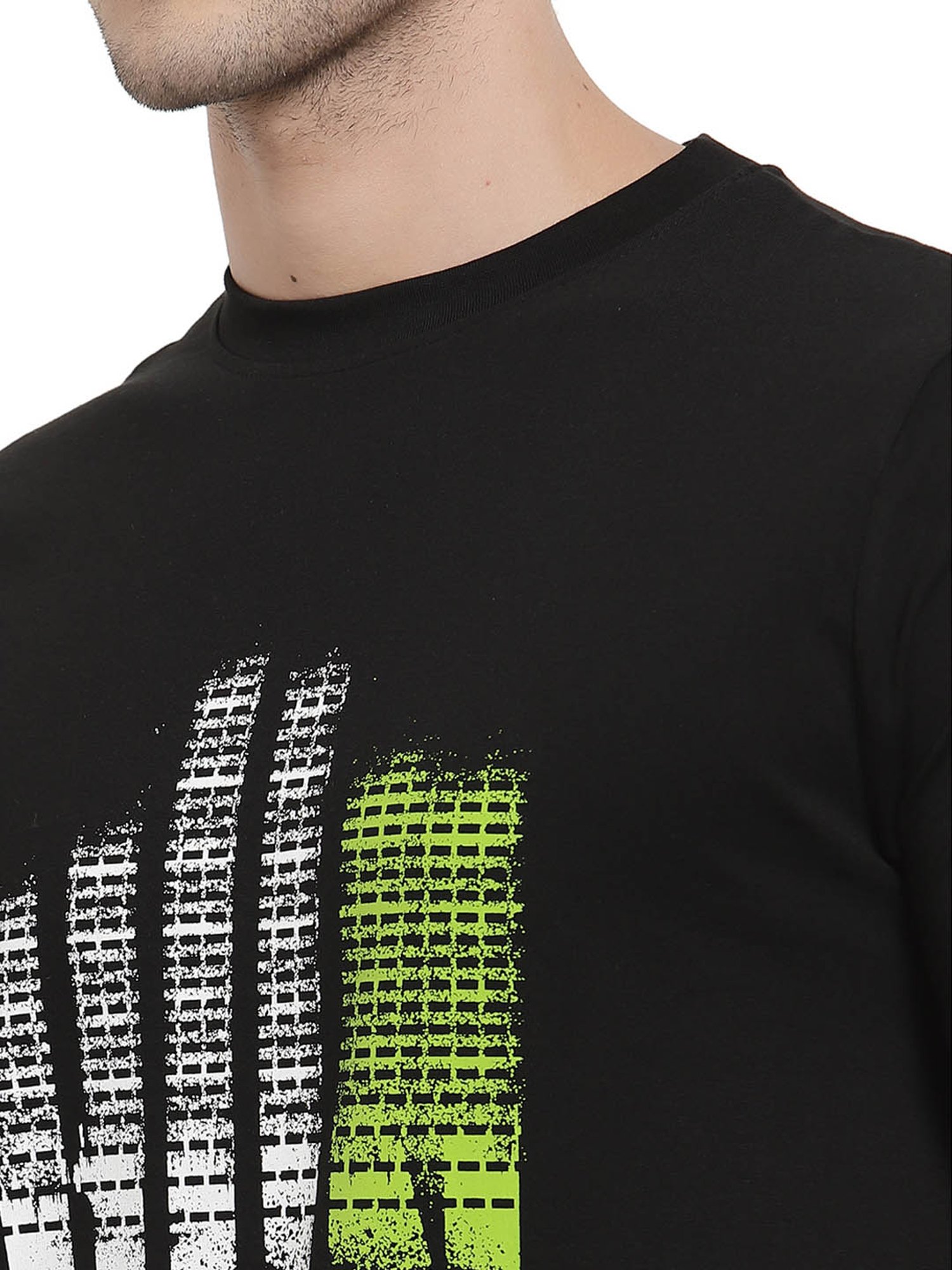 Proteens Black Printed Round Neck T-Shirt