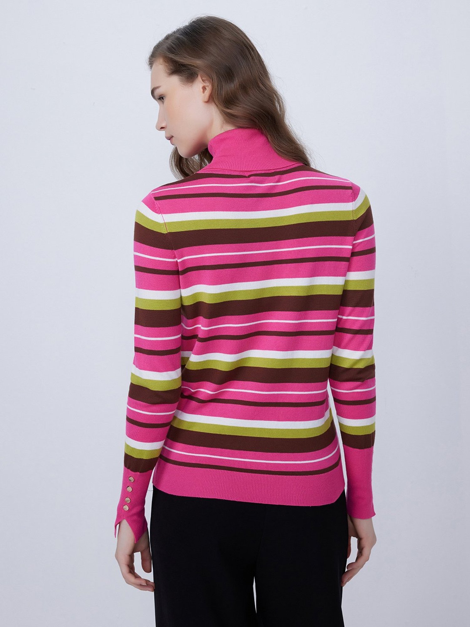 Cover Story Pink Striped Sweater