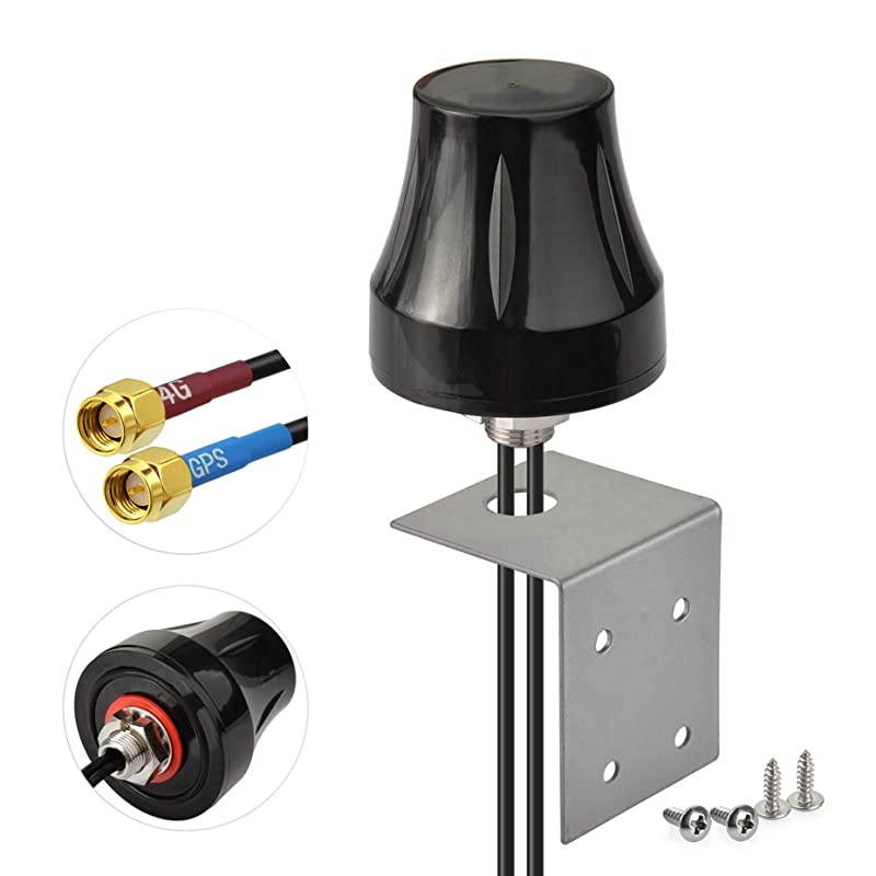 4G LTE Cellular GPS Fixed Bracket Wall Mount Antenna for Vehicle Truck RV Bus Tracker Real Time Tracking Cradlepoint Sierra Wireless Airlink Industrial Gateway Modem Mobile Router Trail Camera