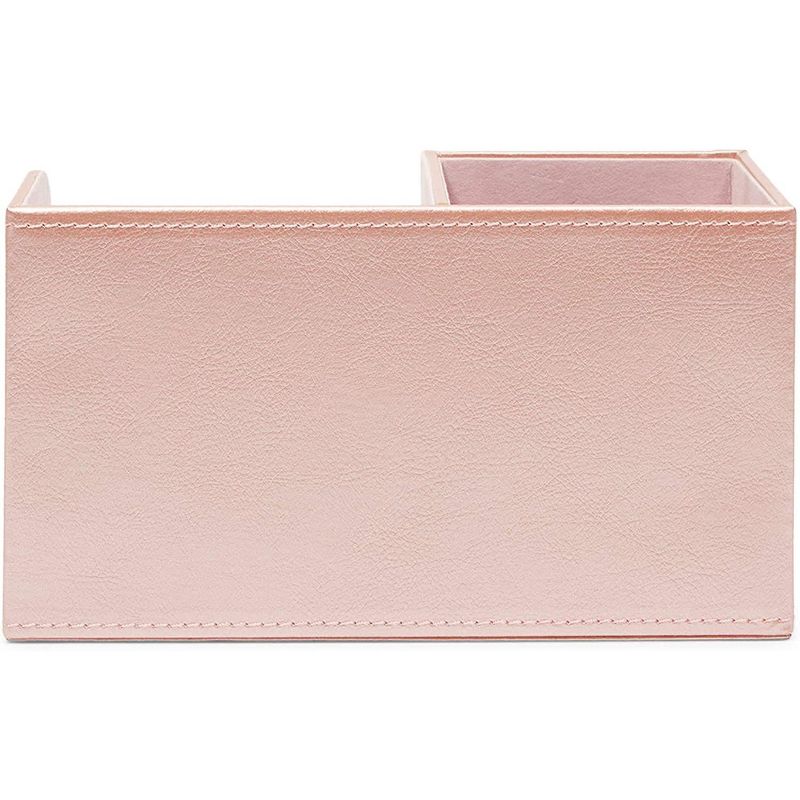 Okuna Outpost Rose Gold Pencil Holder and Desk Organizer with Pullout Drawer (8.4 x 4.1 x 4.8 Inches)