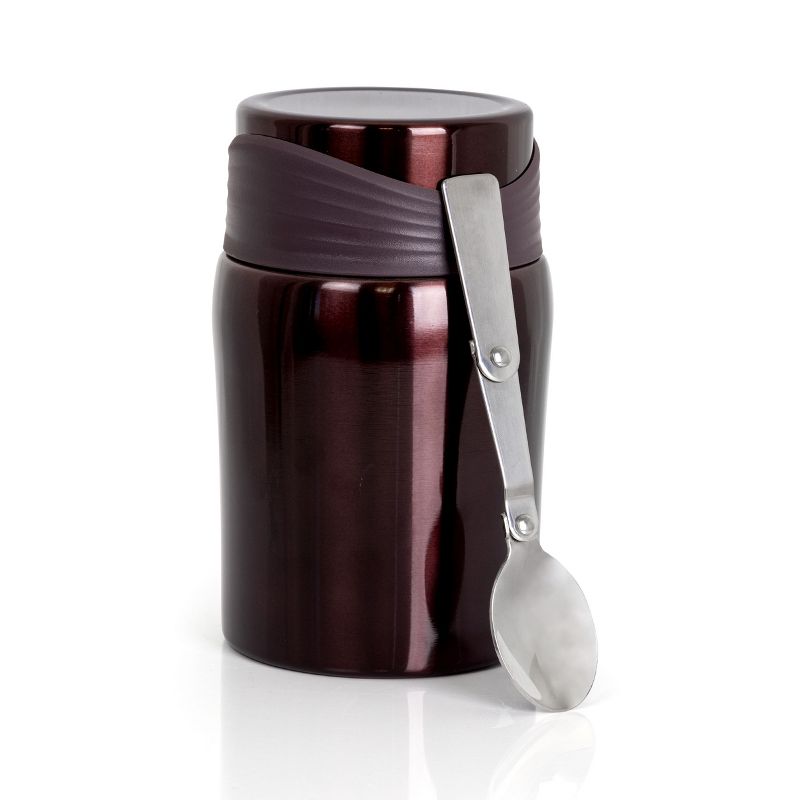 Gibson Home Waldorf 23 Ounce Stainless Steel Soup Jug In Burgundy