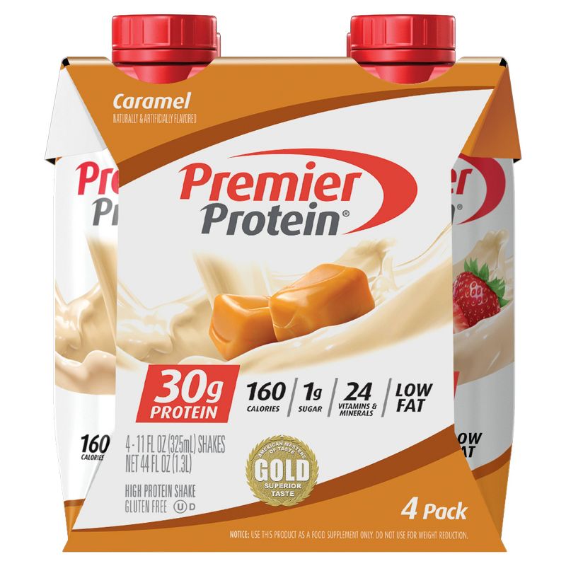 Premier Protein Shakes - Caramel - 11 fl oz/4ct Bottles