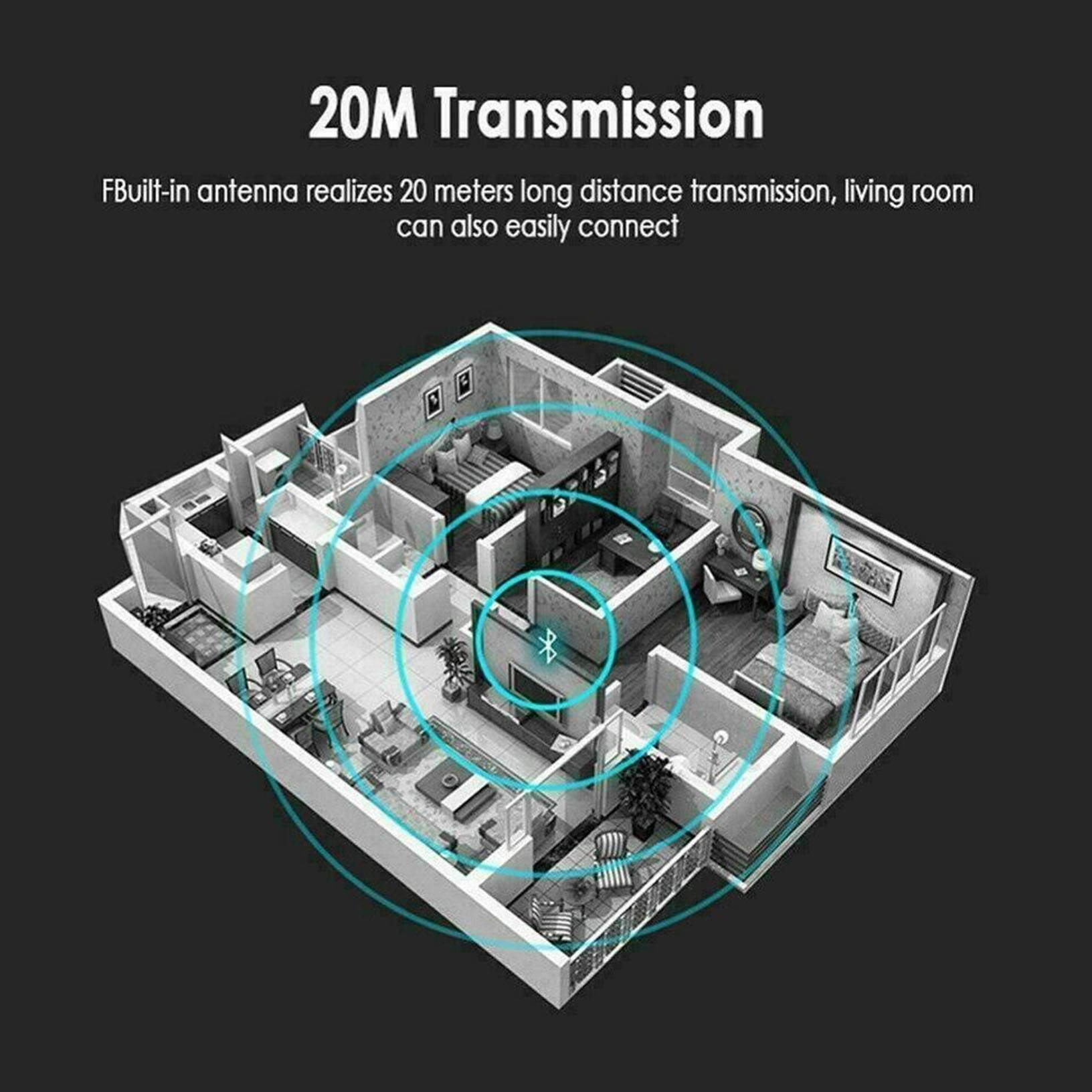 USB Bluetooth 5.0 Adapter Wireless Dongle Stereo Receiver Audio For TV PC Laptop