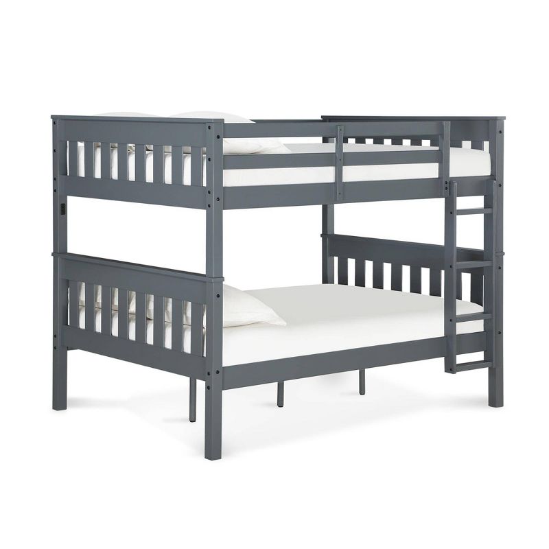 Full over Full Dolan Bunk Bed with USB Port Gray - Dorel Living