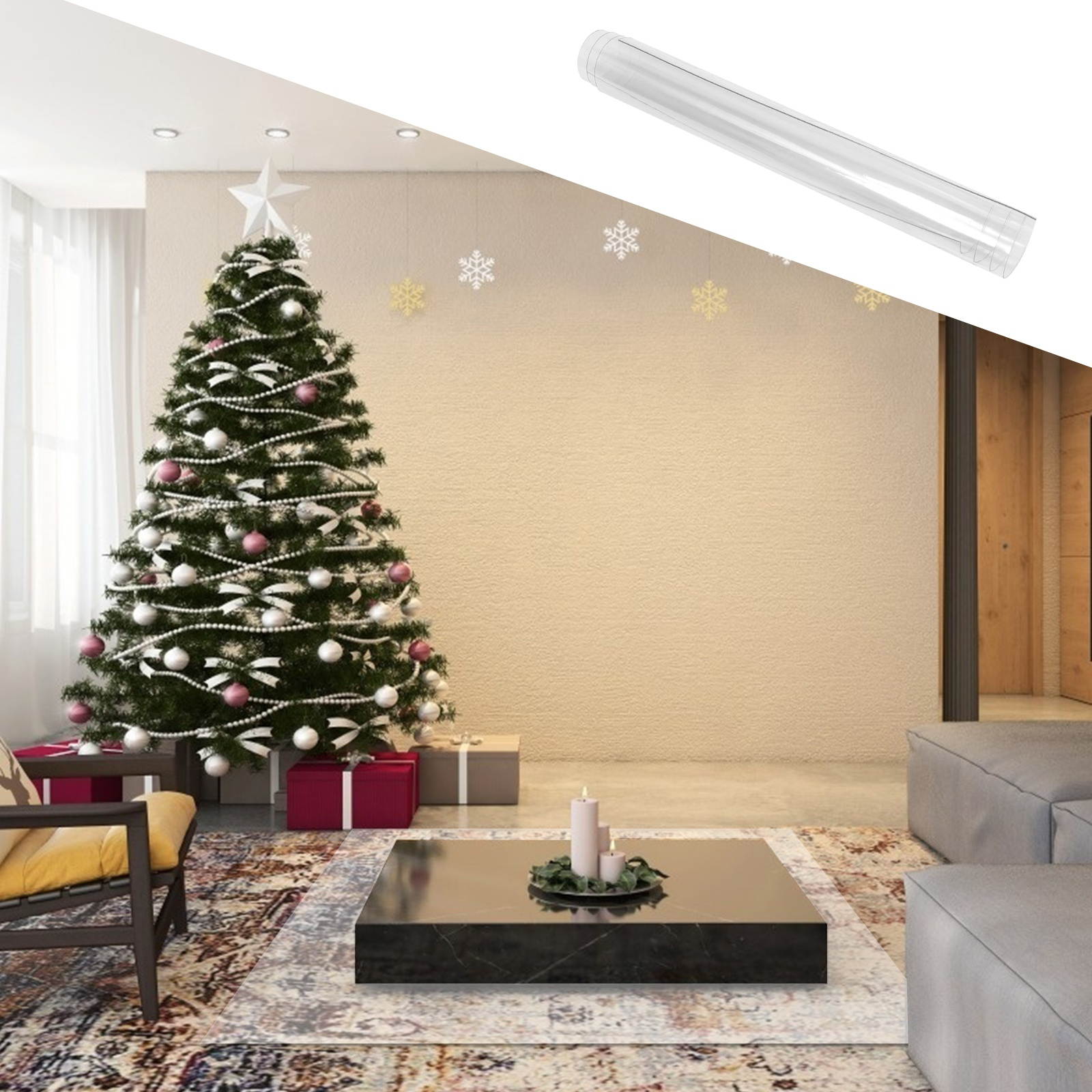 Transparent Floor Mat Practical Tea Table Ground Mat Floor Protective Mat