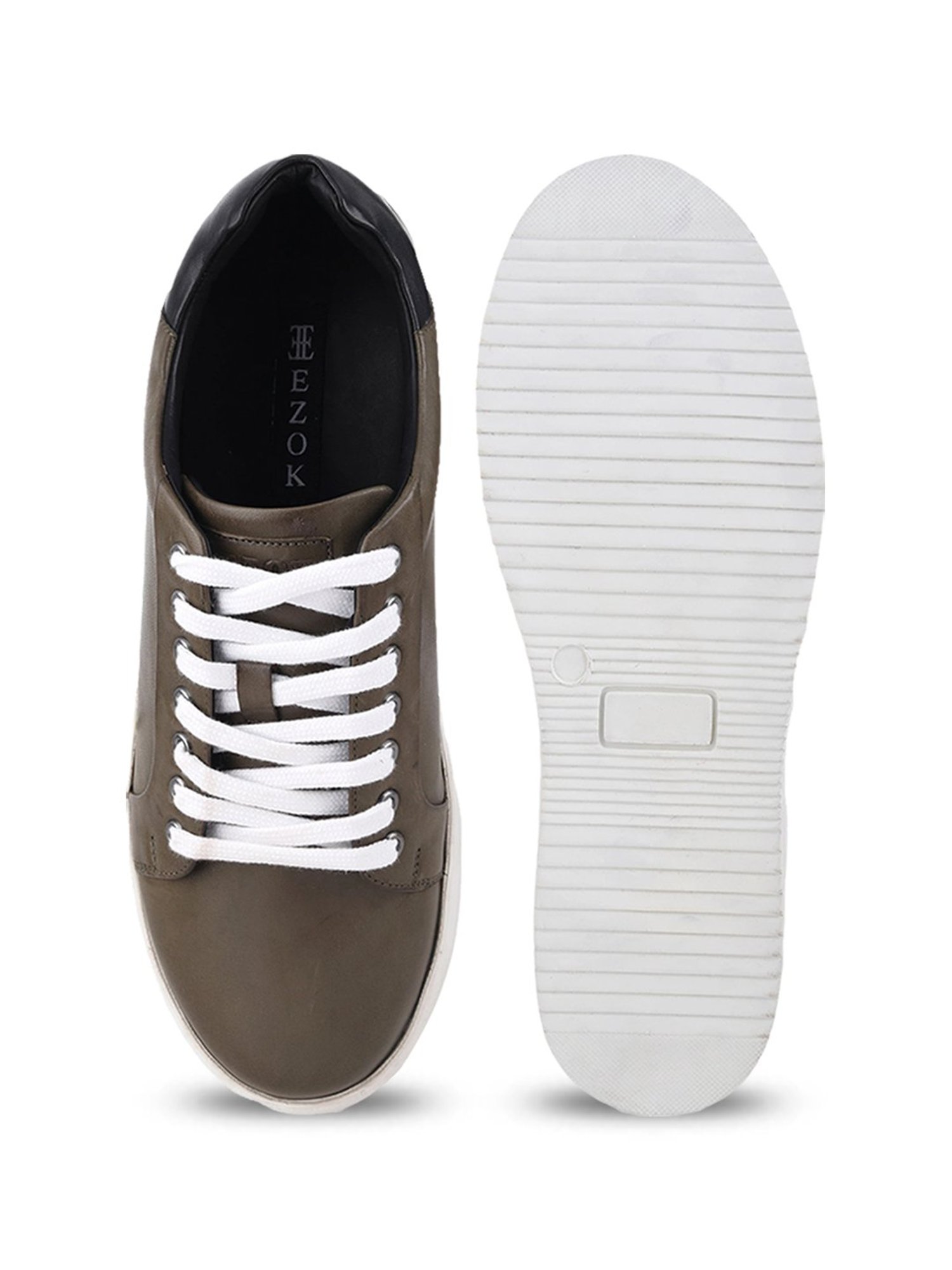 Ezok Men's Olive Casual Sneakers