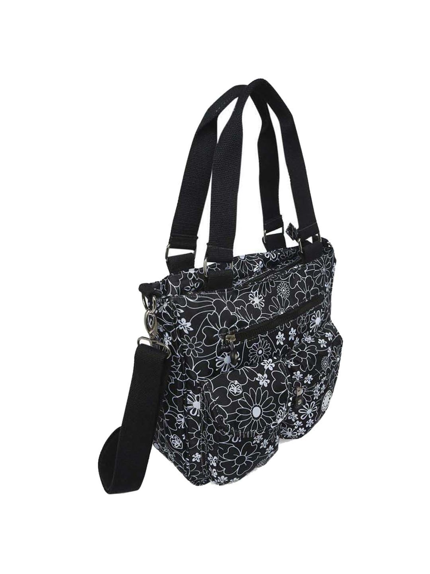 Baomi Black Printed Medium Shoulder Bag