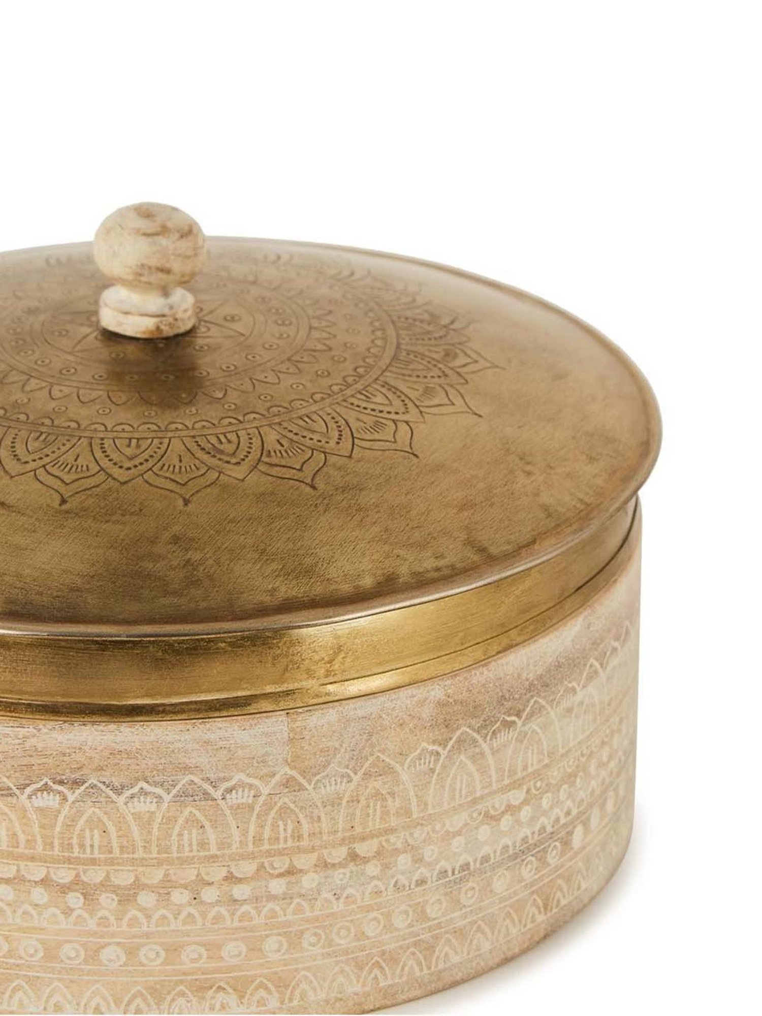 Fabindia Natural Wood Samod Chapati Box