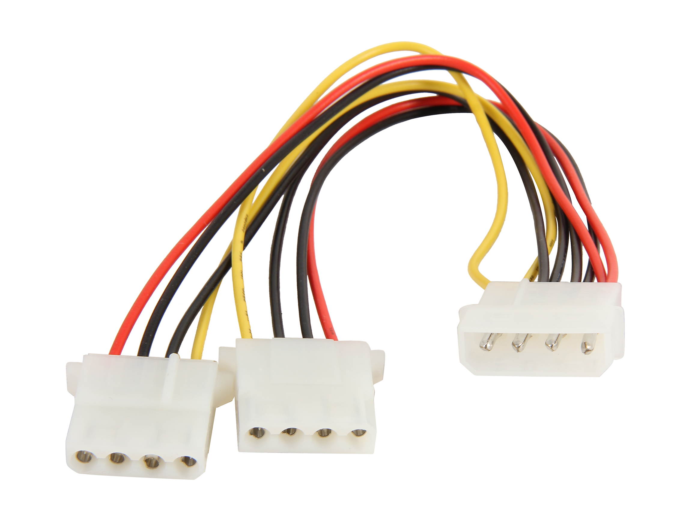 Nippon Labs POW-01208 8" 1 x Molex 5.25 Male to 2 x Molex 5.25 Female Power Supply Y Adapter Cable Spliter