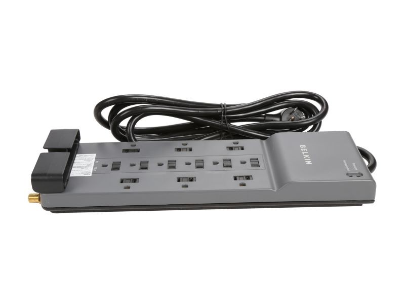 Uninex PS102 RF Remote Control Power Managed 6-Outlet Energy Controlled Surge Protector, Eliminates Standby Idle Electricity Usage, 6-Foot