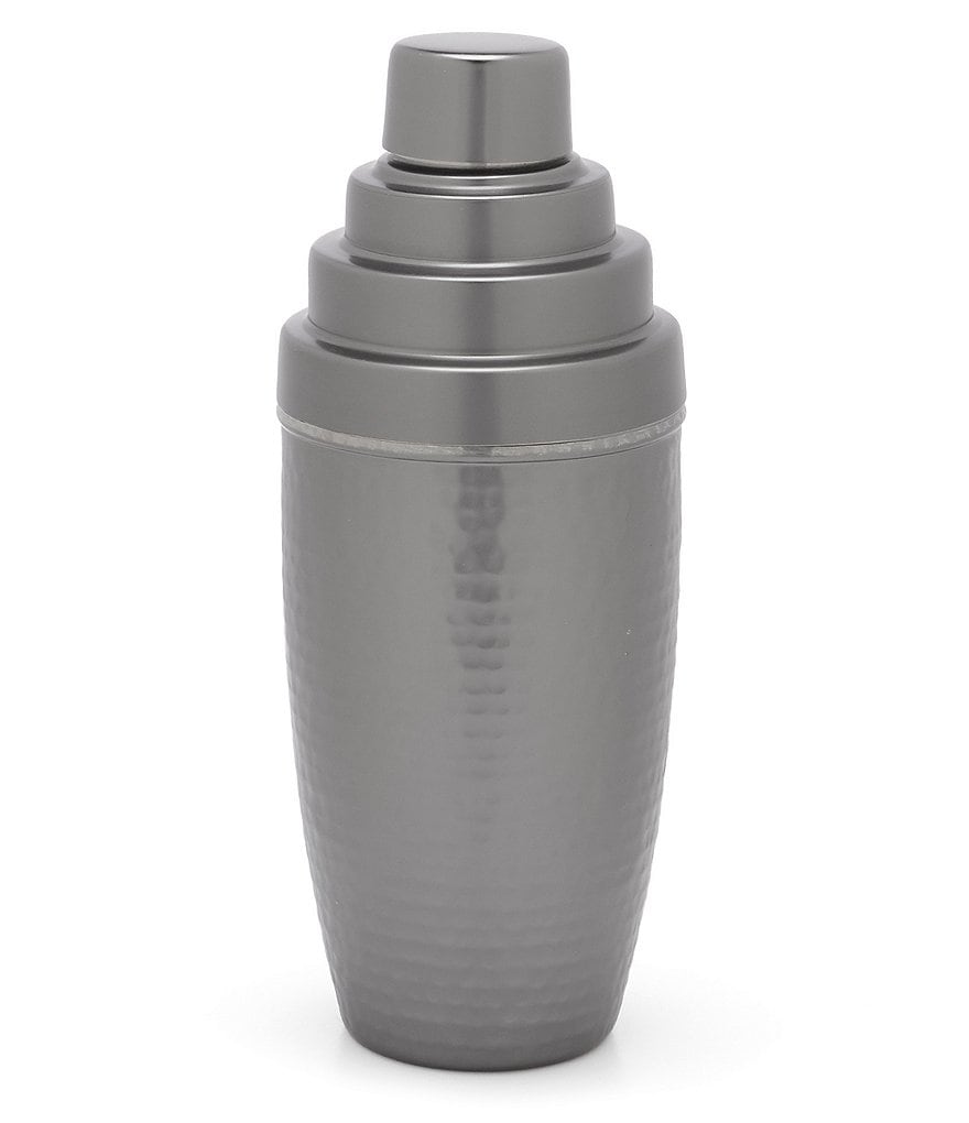 Southern Living Modern Stainless Steel Hammered Cocktail Shaker